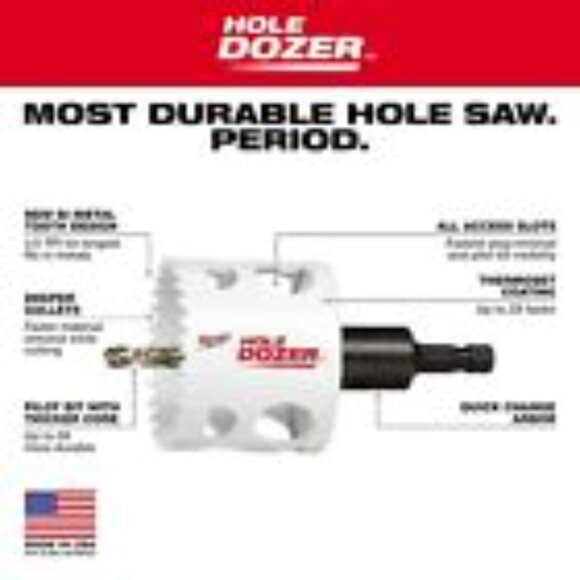 Milwaukee 49-56-9668 2 1/8” hole dozer multi-material hole saw new tooth design - Picture 3 of 3